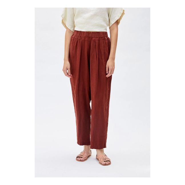 Carpenter Linen Pants | ziegelrot