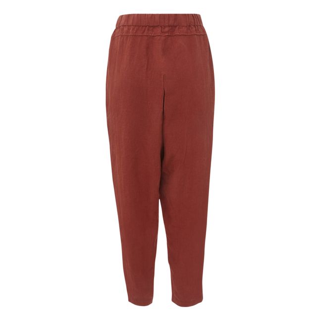 Pantalon Carpenter Lin | Rosso mattone