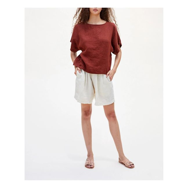 Carpenter Linen Shorts | Blanco