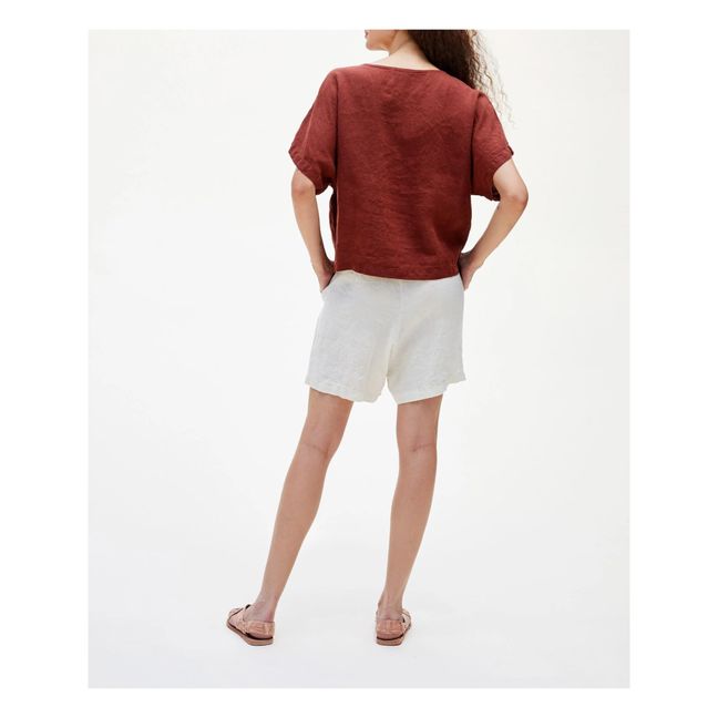 Carpenter Linen Shorts | Blanco