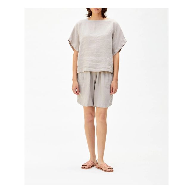 Carpenter Linen Shorts | Gris Claro