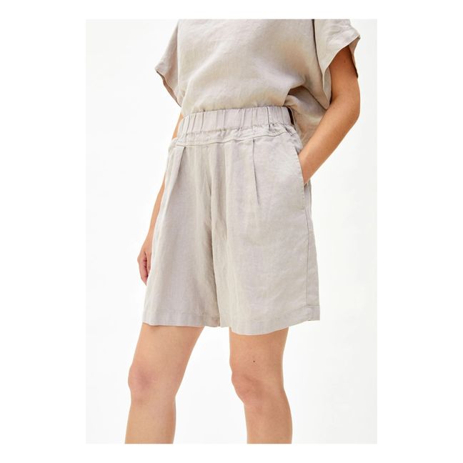 Carpenter Linen Shorts | Gris Claro