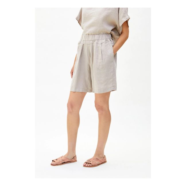 Carpenter Linen Shorts | Hellgrau