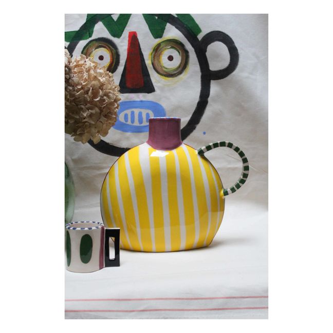 Vase Acropolis en céramique | Jaune