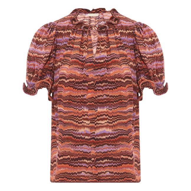 Corine Silk Blouse | Terracotta