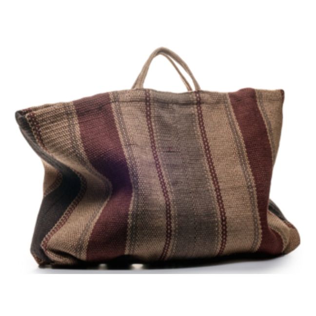 Sac Rayé Jute Extra Large | Pourpre