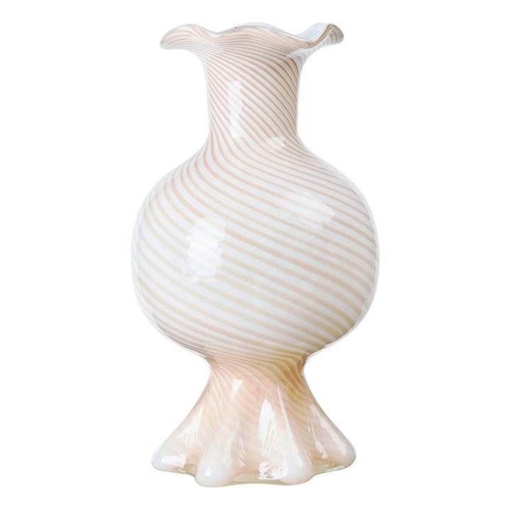 Vase Mella aus mundgeblasenem Glas | Sandfarben- Produktbild Nr. 0