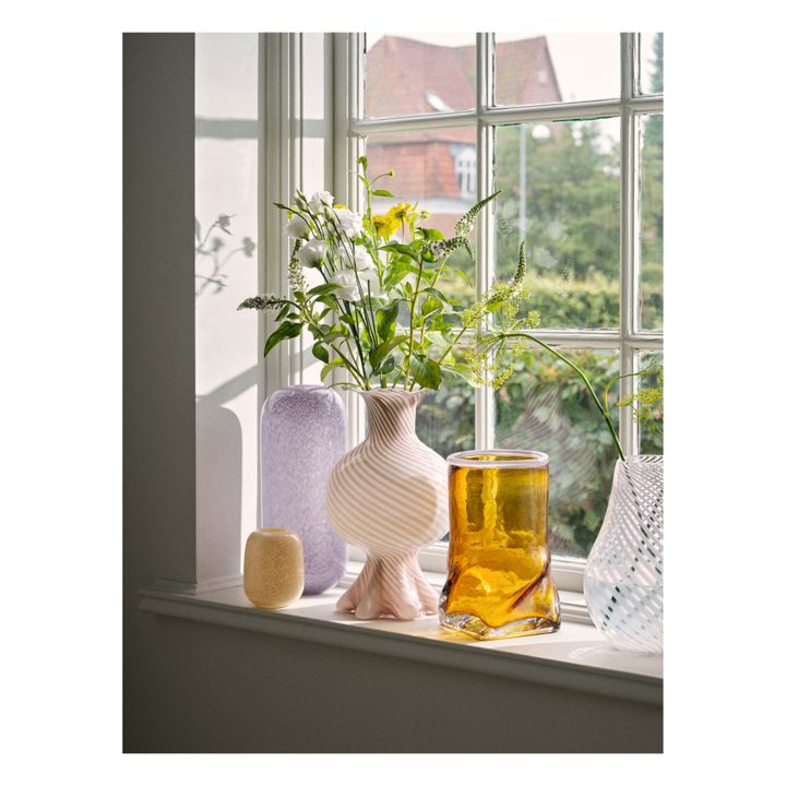 Vase Mella aus mundgeblasenem Glas | Sandfarben- Produktbild Nr. 1