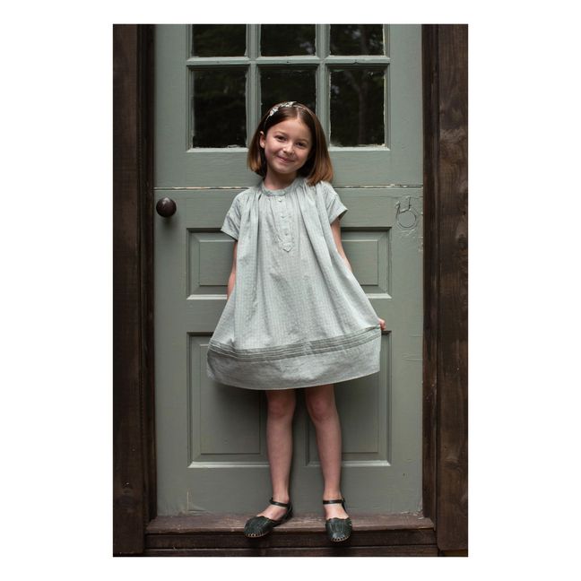 Goldie Organic Cotton Textured Dress | Azul Gris