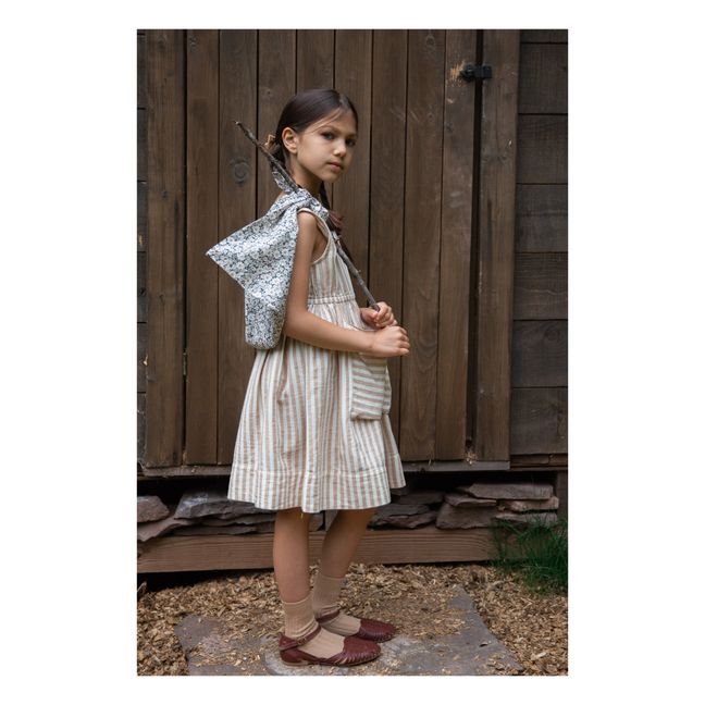 Orla Organic Cotton Muslin Striped Dress | Crudo