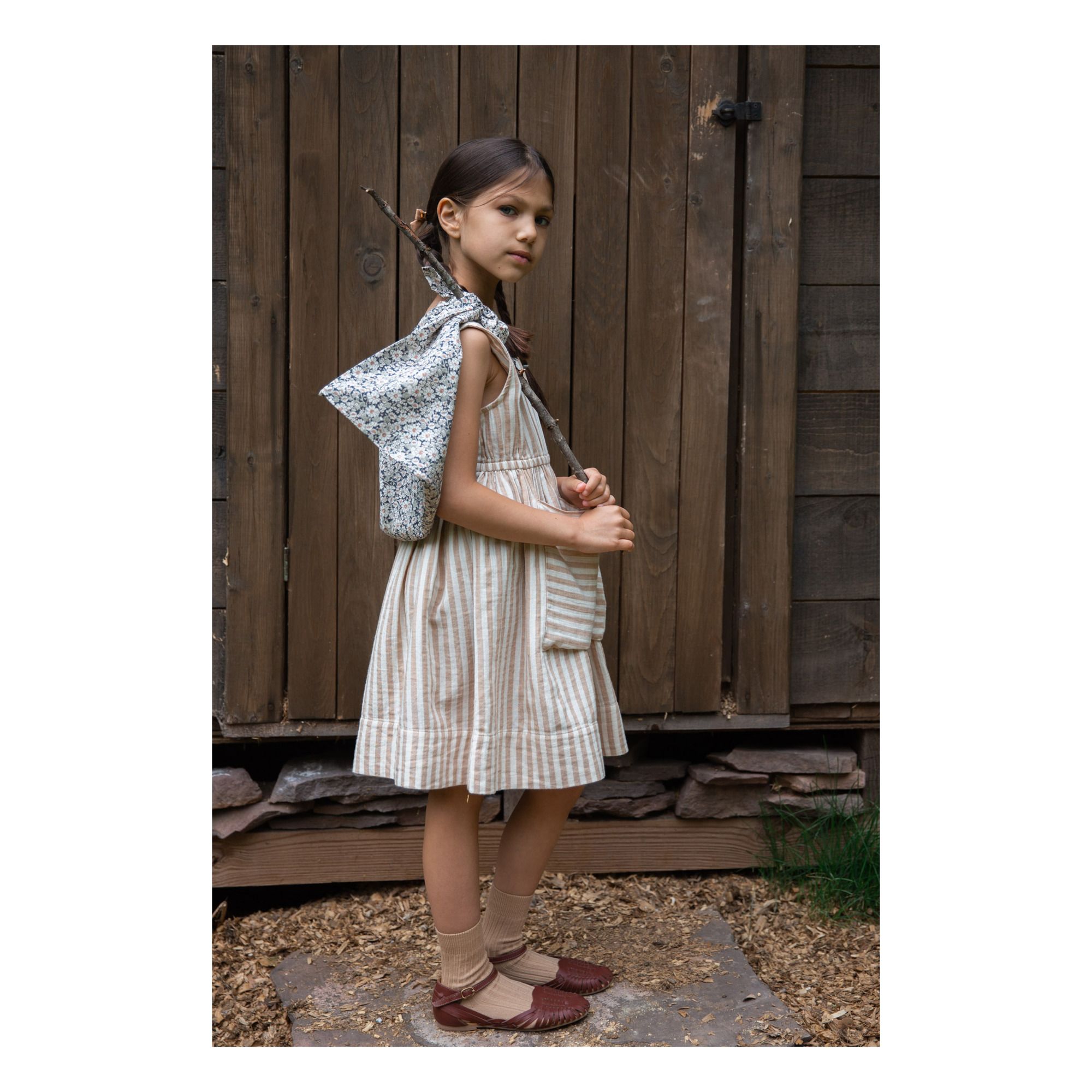 Soor Ploom - Orla Organic Cotton Muslin Striped Dress - Ecru