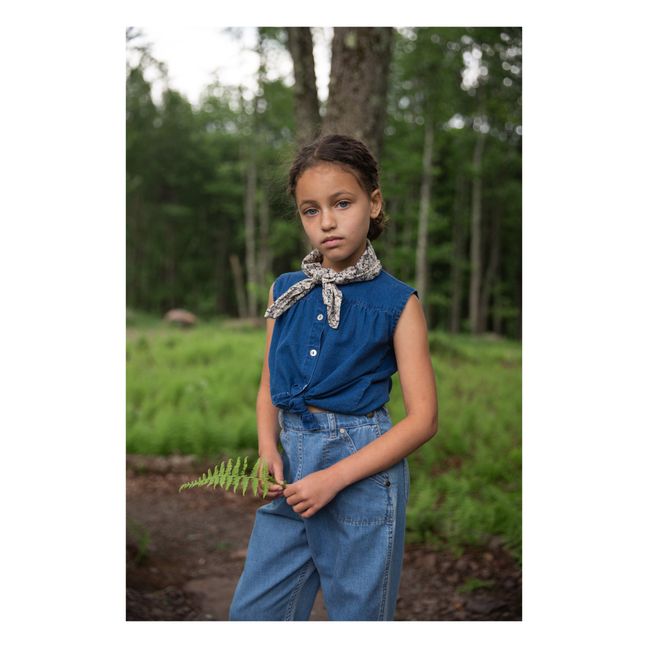 Top Coton et Lin Clova | Bleu