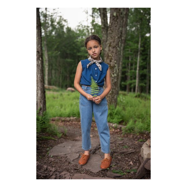 Top Coton et Lin Clova | Bleu