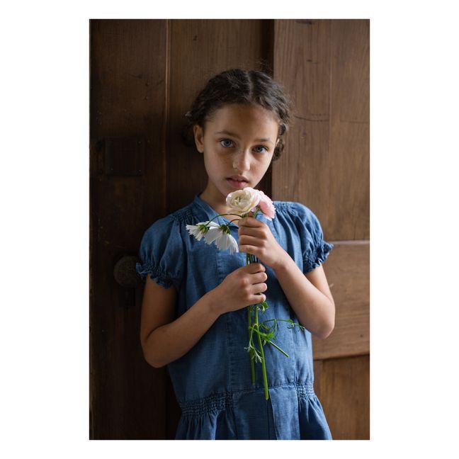 Robe Coton et Lin Lucille | Bleu