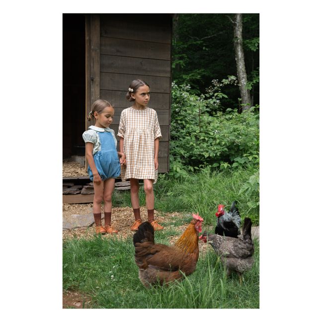 Kleid Leinen Vichy Millie | Seidenfarben