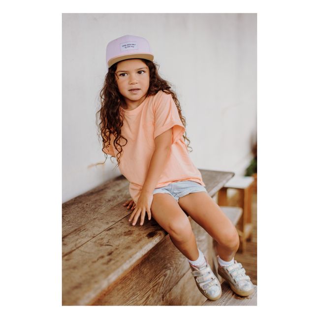 Einfarbige flache Visor-Cap | Lila