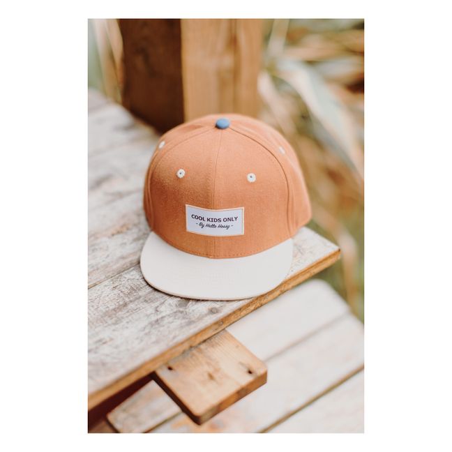 Casquette Visière Plate Unie | Orange Rouille