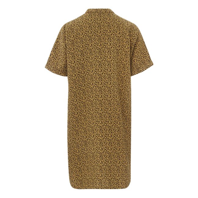 Vestido de gasa de algodón con estampado de leopardo Cali - Colección Mujer  | Caramelo