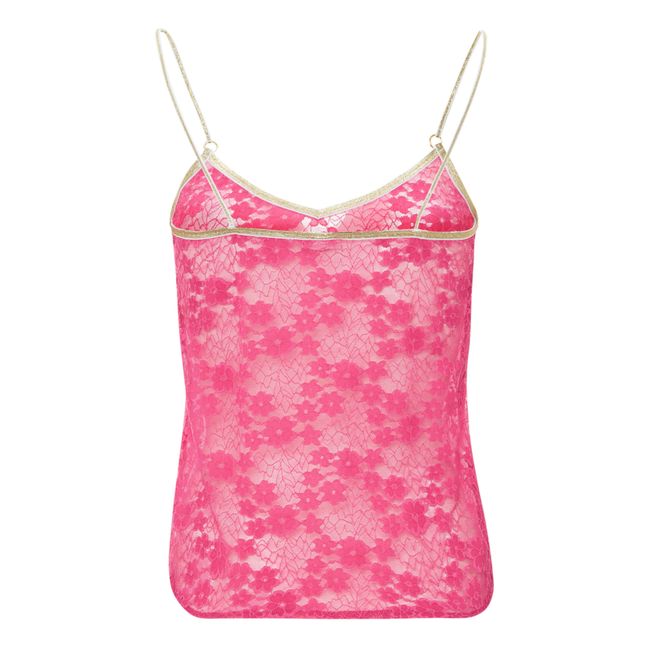 Suzanne Lace Top | Pink