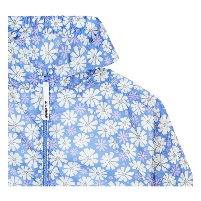 Hooded Daisies Windbreaker | Blue