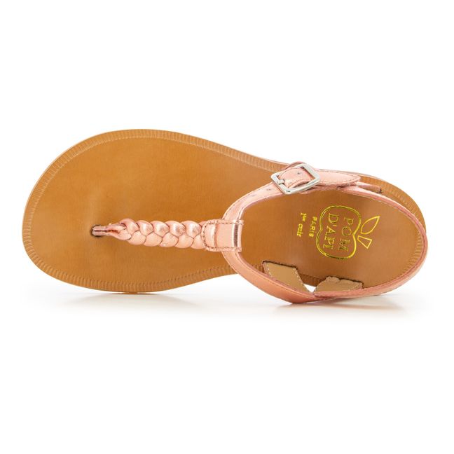 Plagette Antic Thong Sandals | Copper red