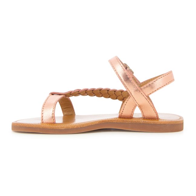 Sandalias Plagette Antik | Cobre