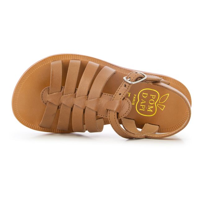 Plagette Strap Sandals | Camel