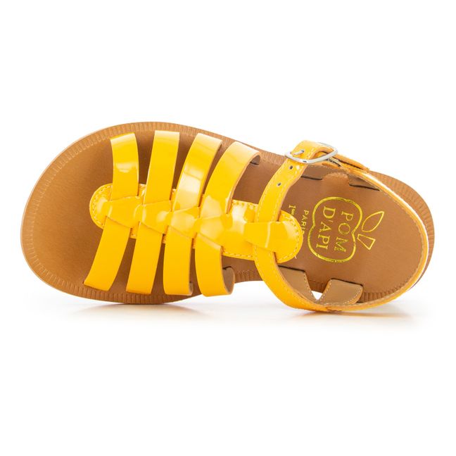 Sandali Plagette con strap | Giallo senape