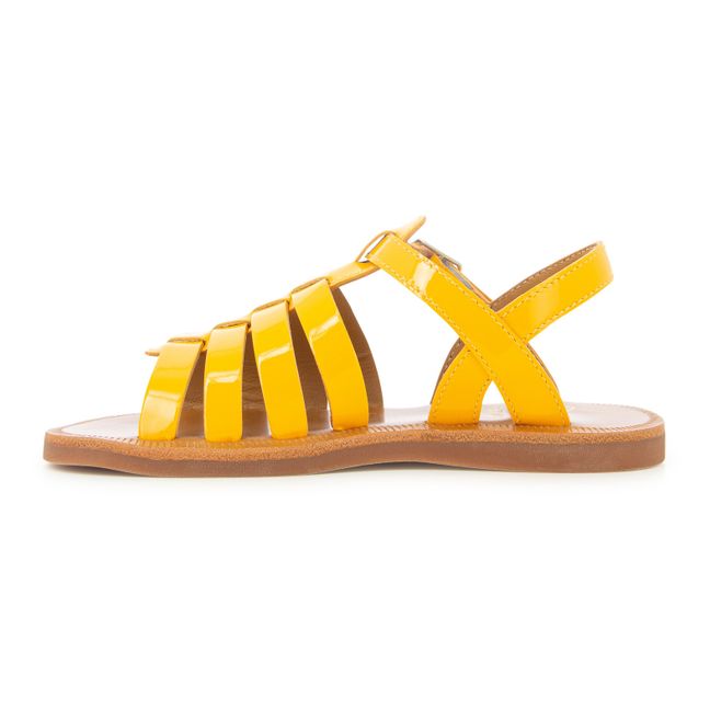 Sandali Plagette con strap | Giallo senape