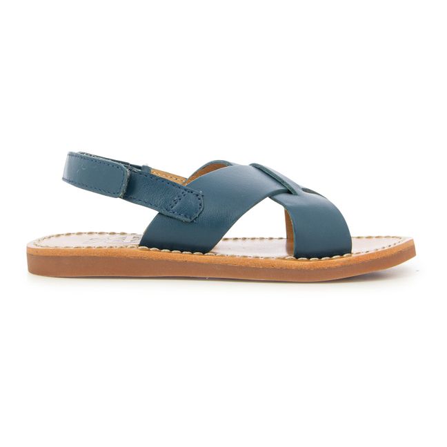 Stitch Cross Beach Sandals | Blu