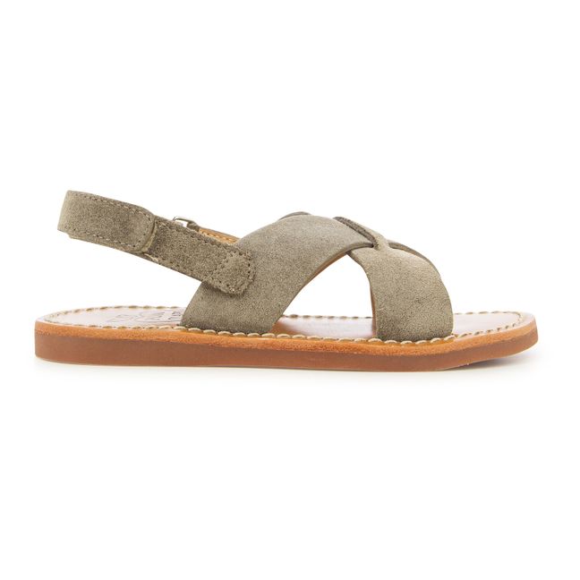 Sandalen Strand Stitch Cross | Hellbraun