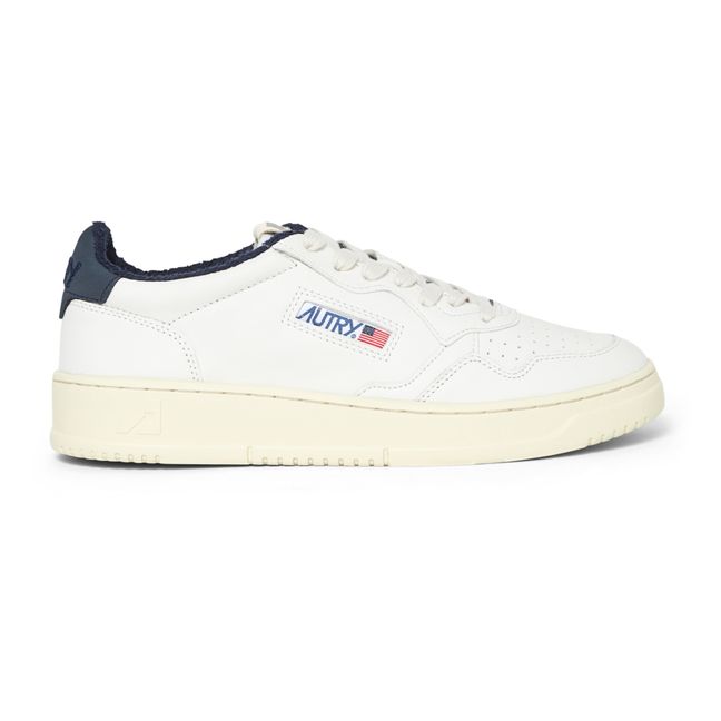 Medalist Low-Top Goat Leather/Terry Cloth Sneakers | Azul Marino