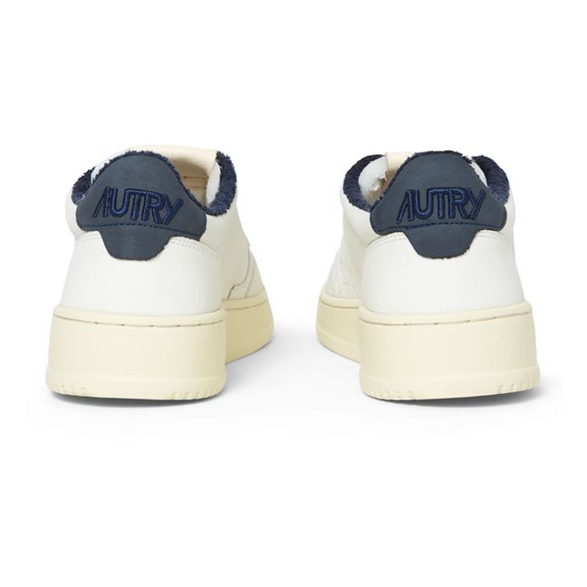 Medalist Low-Top Goat Leather/Terry Cloth Sneakers | Azul Marino