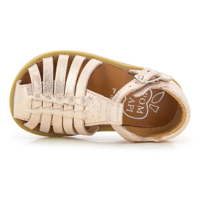 Poppy Pitti Sandals | Oro rosado