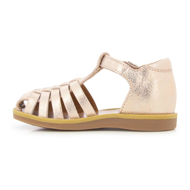 Poppy Pitti Sandals | Oro rosado