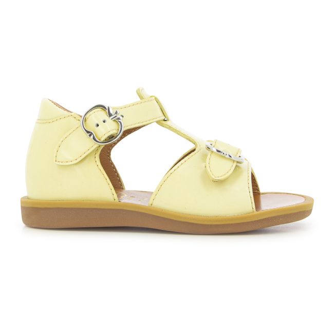 Poppy Bucky Sandals | Pale yellow