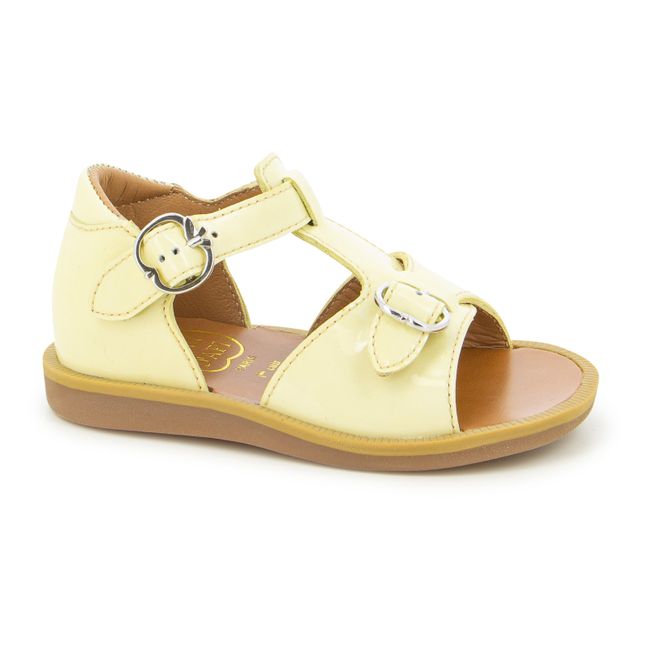 Poppy Bucky Sandals | Pale yellow