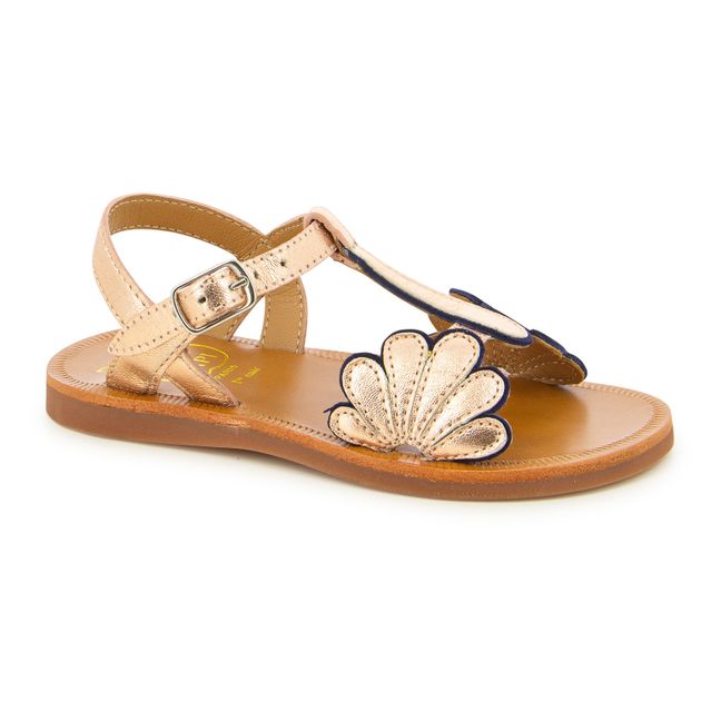 Bloom Plagette Sandals | Kupferrot