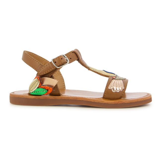 Sandalen Plagette Colibri | Cognac-Farbe