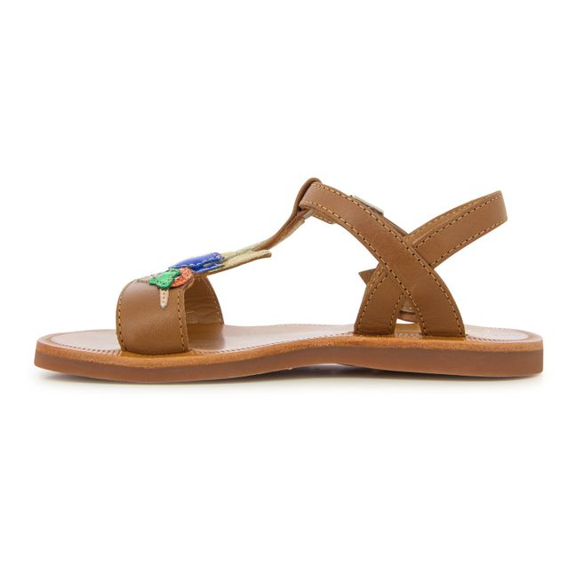 Sandalen Plagette Colibri | Cognac-Farbe