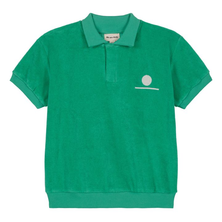 Léonard Organic Cotton Terry Polo Shirt | Verde Abeto- Imagen del producto n°0