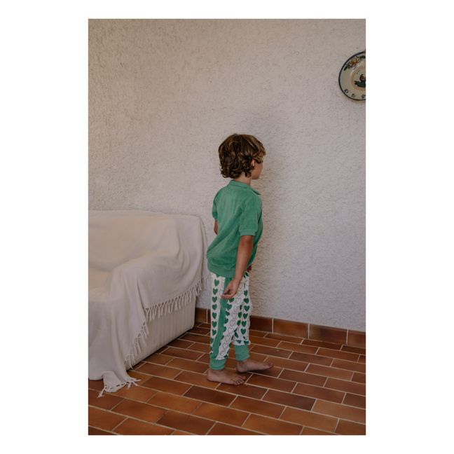 Léonard Organic Cotton Terry Polo Shirt | Verde Abeto