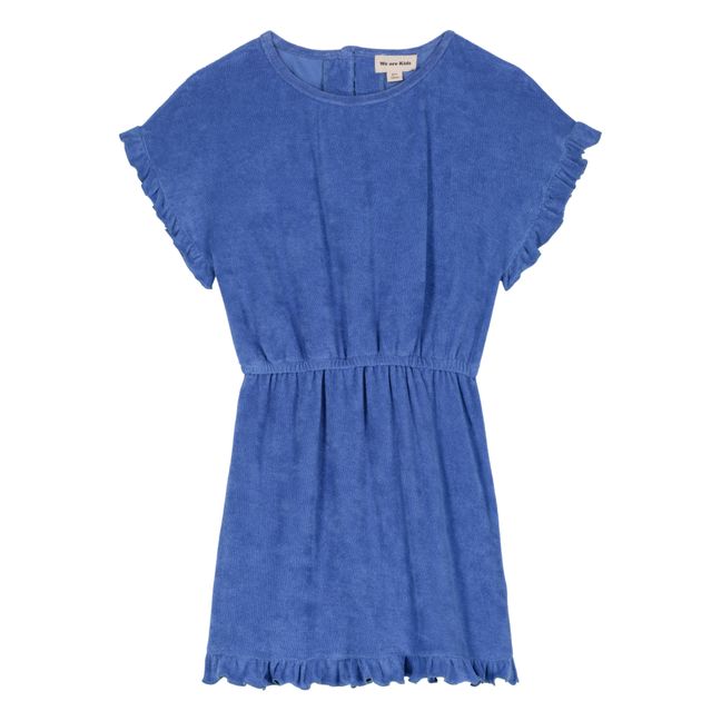 Celine Organic Cotton Terry Dress | Royal blue