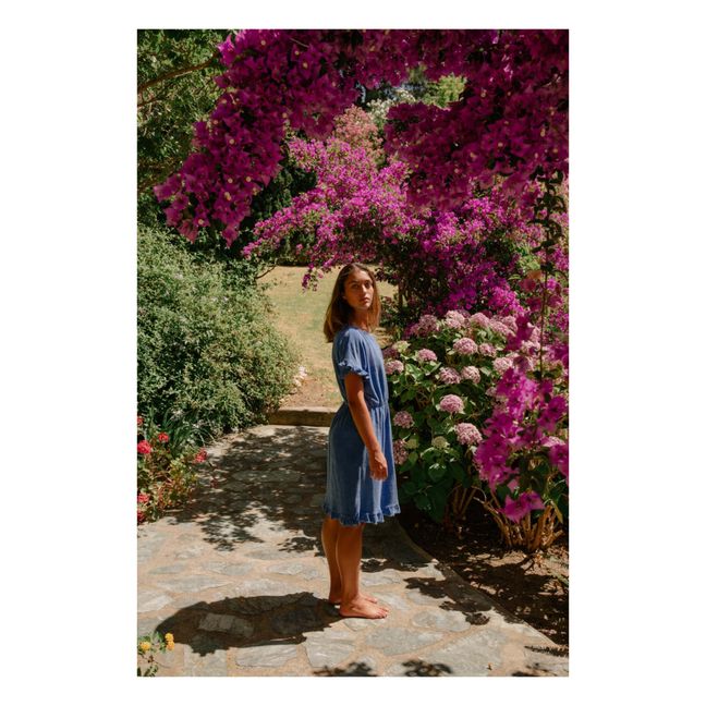Celine Organic Cotton Terry Dress | Blu reale