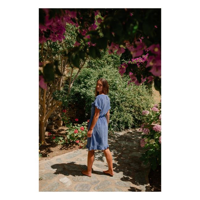 Celine Organic Cotton Terry Dress | Royal blue