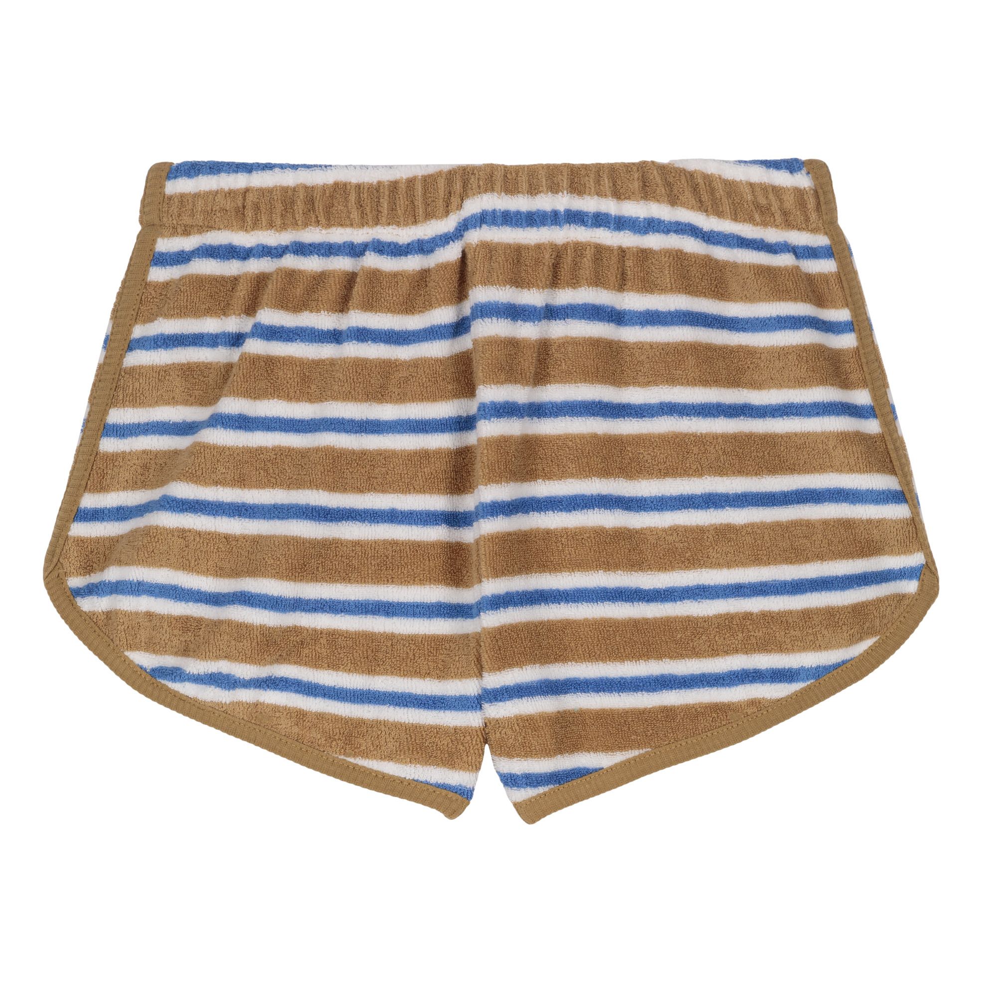 striped towelling shorts