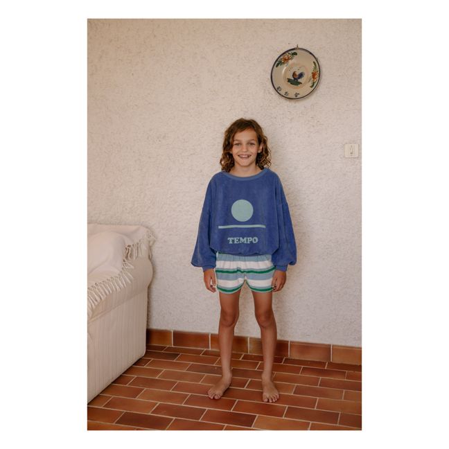 Shorts Liam Frottee Bio-Baumwolle | Hellblau