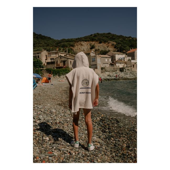 Leo Organic Cotton Terry Poncho | Crema