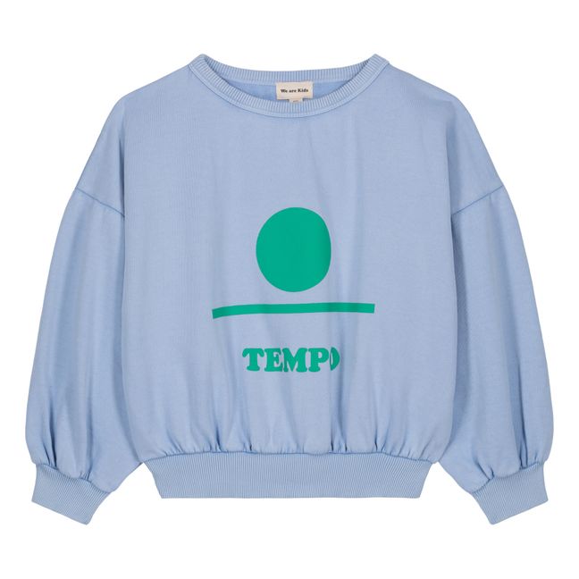 Tony Organic Cotton Flannel Sweatshirt | Blau