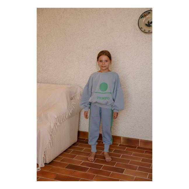 Tony Organic Cotton Flannel Sweatshirt | Blau